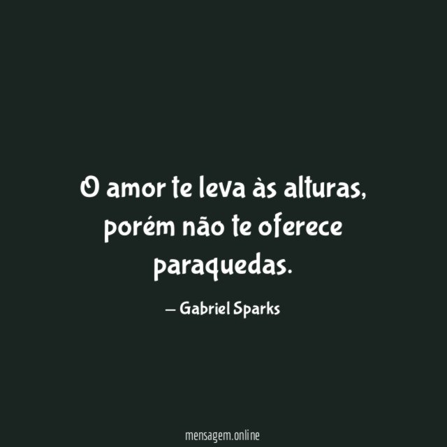 O amor te leva às alturas