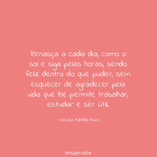 Renasça a cada dia
