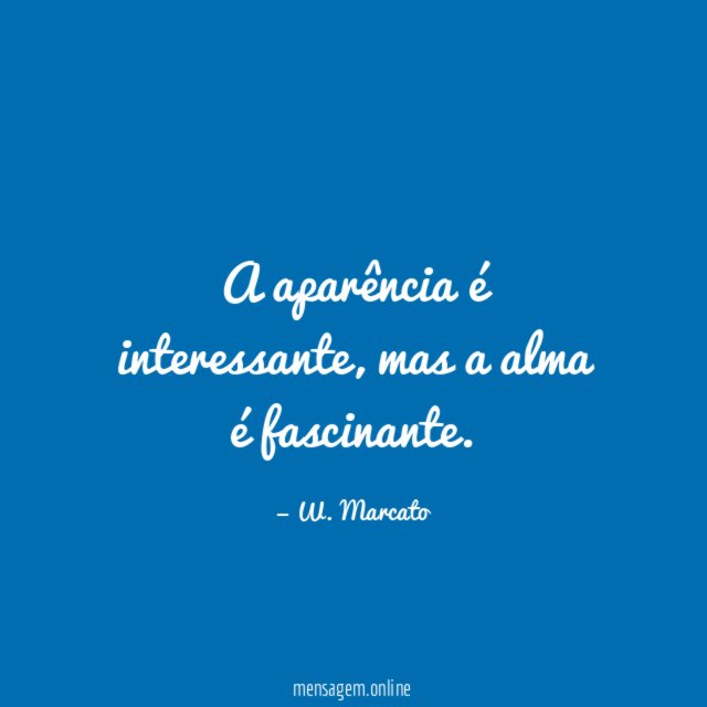 A aparência é interessante