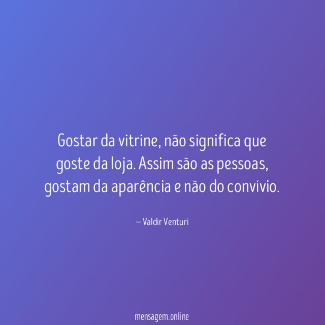 Gostar da vitrine