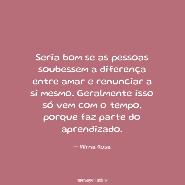 Seria bom se as pessoas soubessem a diferença