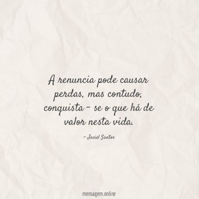 A renuncia pode causar perdas