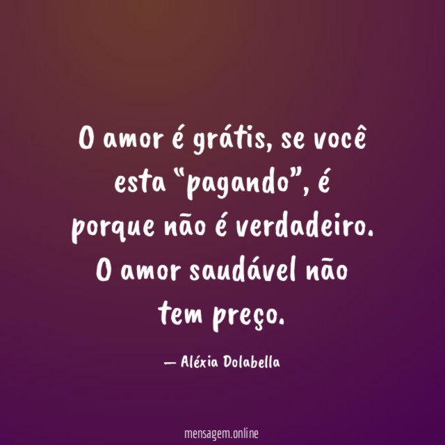 O amor é grátis
