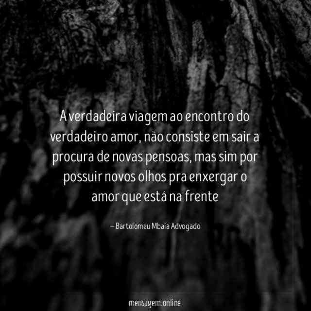 A verdadeira viagem ao encontro do verdadeiro amor