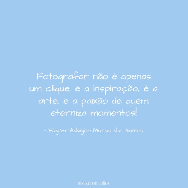 Fotografar não é apenas um clique