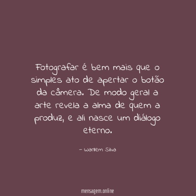 Fotografar é bem mais que o simples ato