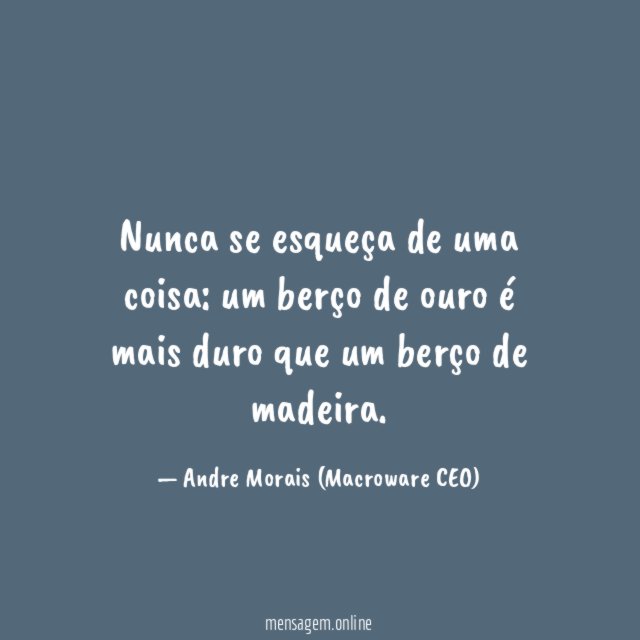Nunca se esqueça de uma coisa