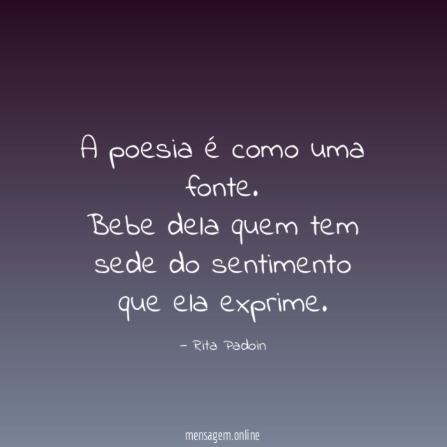 A poesia é como uma fonte