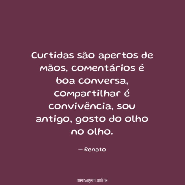 Curtidas são apertos de mãos