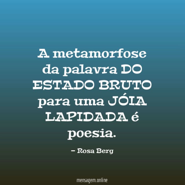 A metamorfose da palavra DO ESTADO BRUTO para