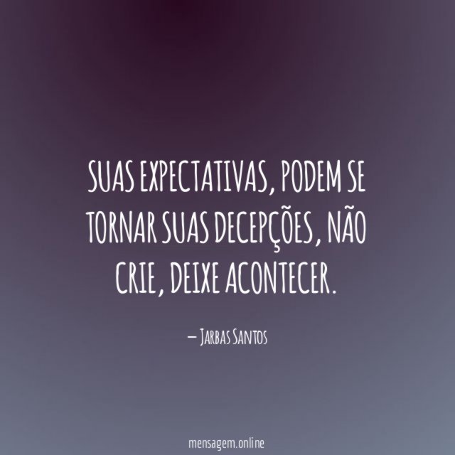 Suas expectativas