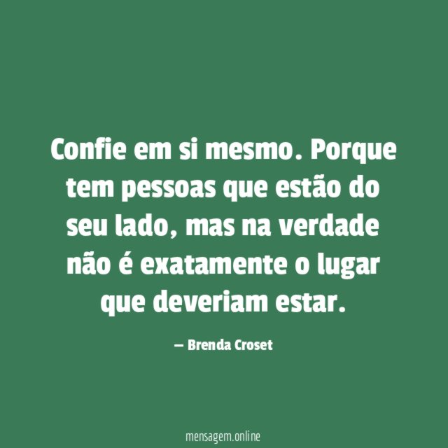 Confie em si mesmo