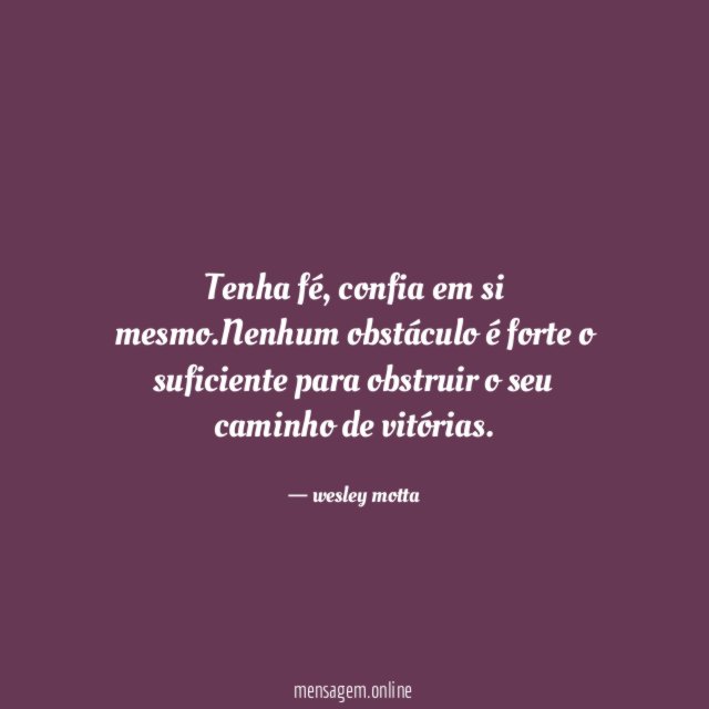 Tenha fé