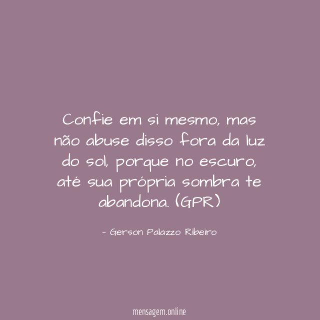 Confie em si mesmo