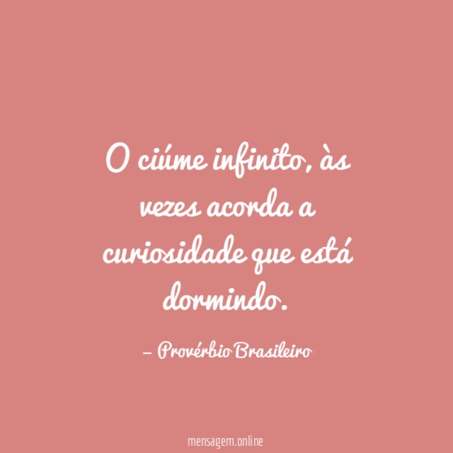 O ciúme infinito