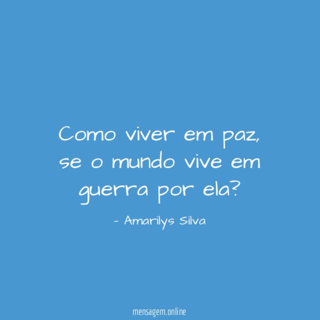 Como viver em paz