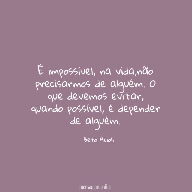 É impossível