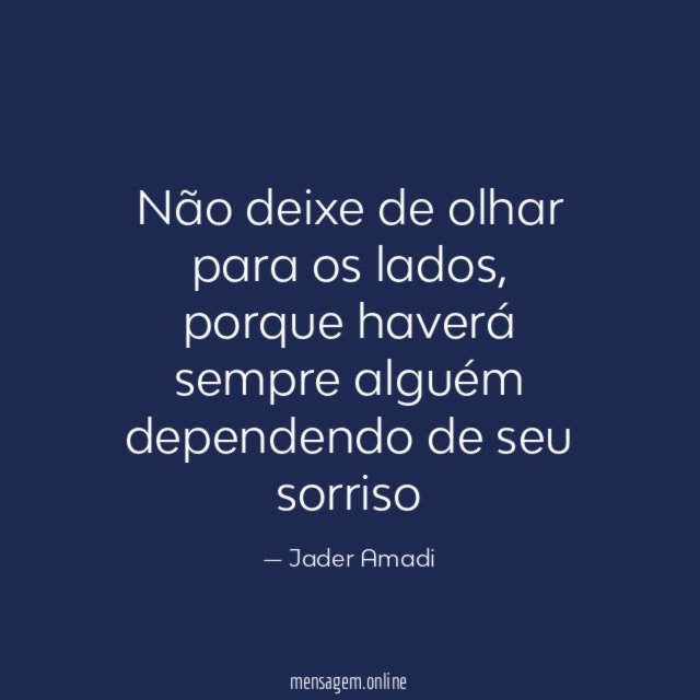 Não deixe de olhar para os lados