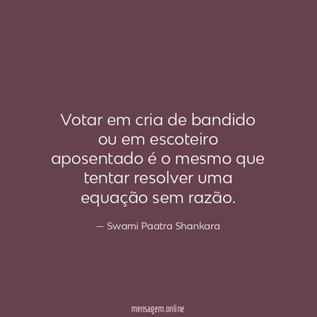 Votar em cria de bandido ou em escoteiro