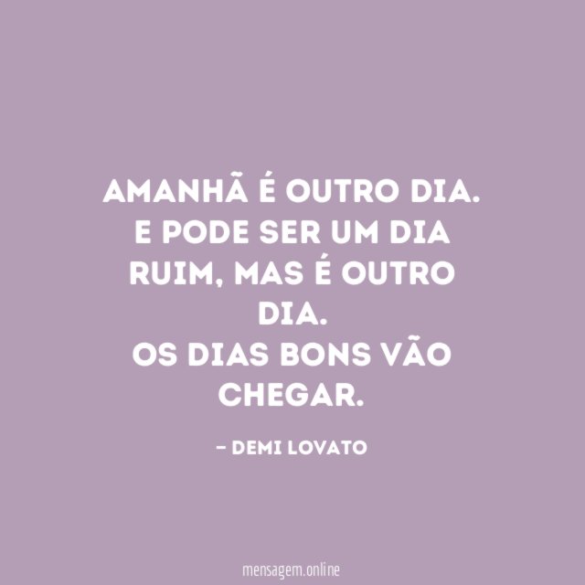 Amanhã é outro dia