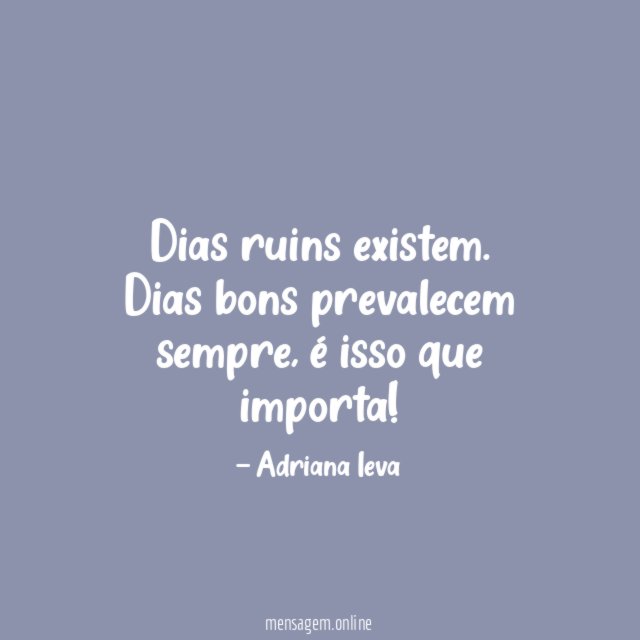 Dias ruins existem