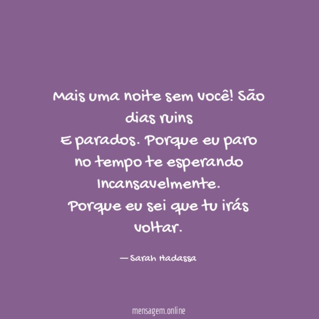 Mais uma noite sem você
