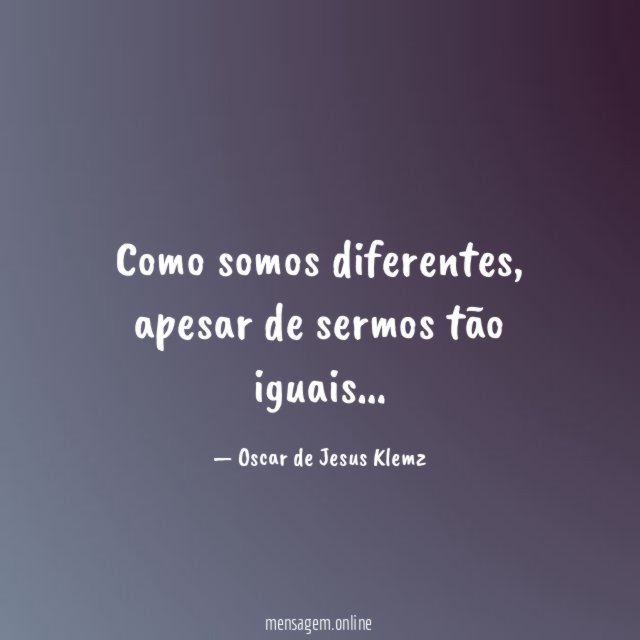 Como somos diferentes