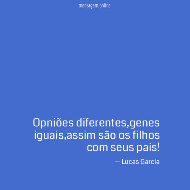Opniões diferentes