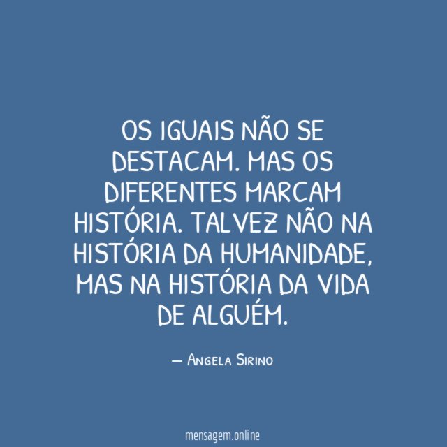 Os iguais não se destacam