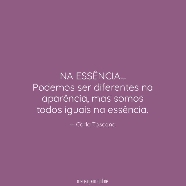 NA ESSÊNCIA…