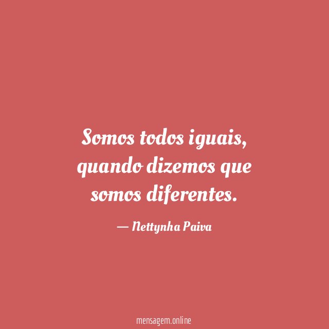 Somos todos iguais