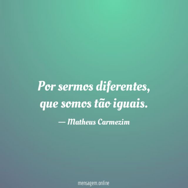 Por sermos diferentes