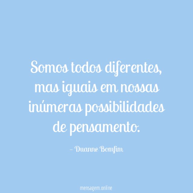 Somos todos diferentes