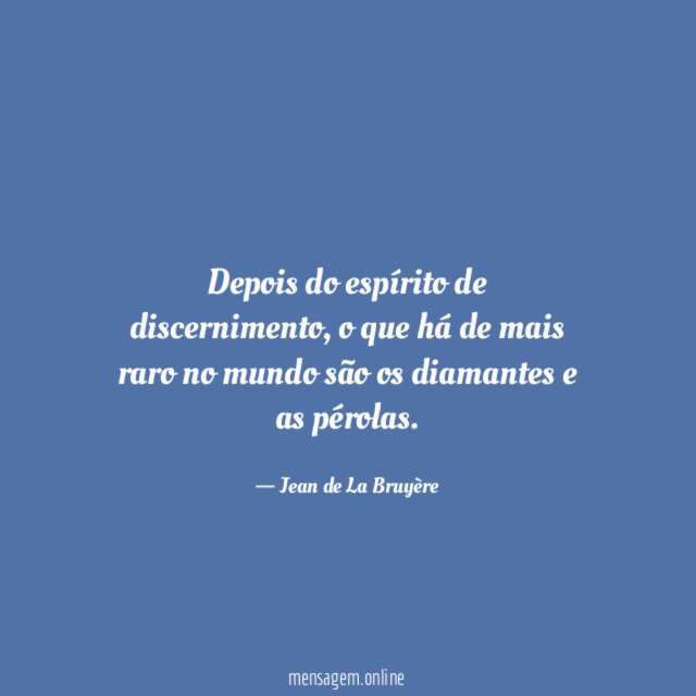 Depois do espírito de discernimento