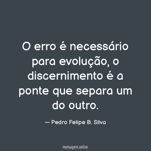 O erro é necessário para evolução