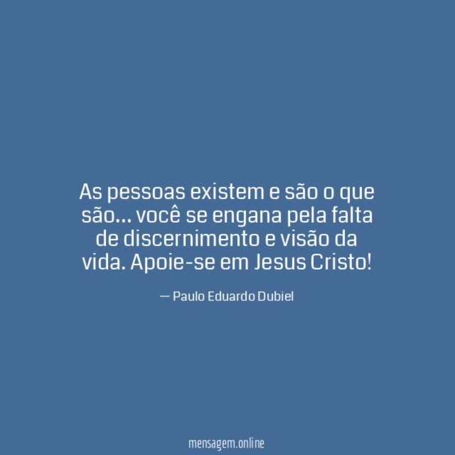 As pessoas existem e são o que são