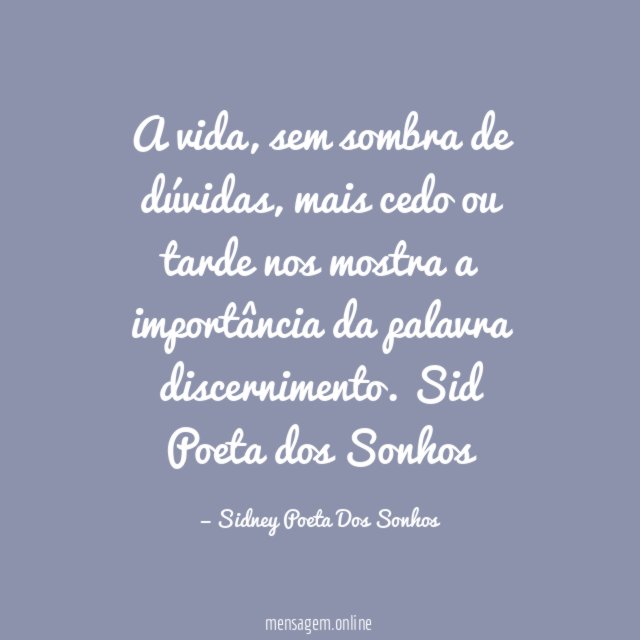 A vida
