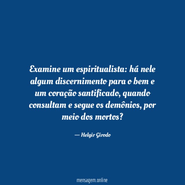 Examine um espiritualista