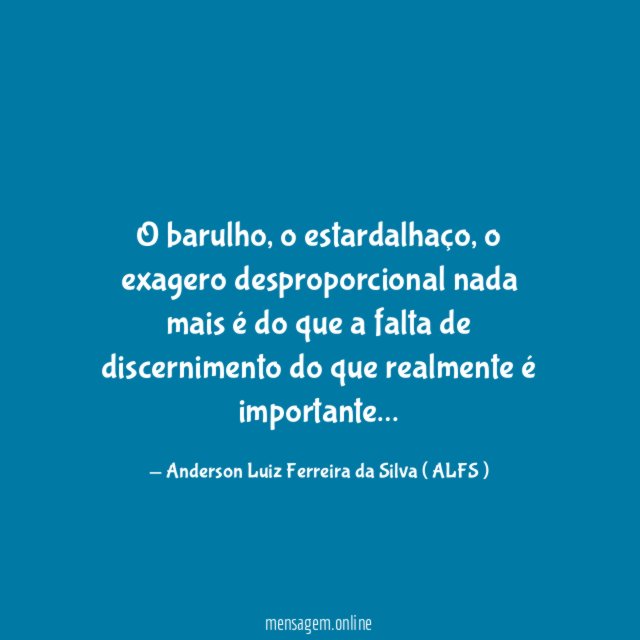 O barulho