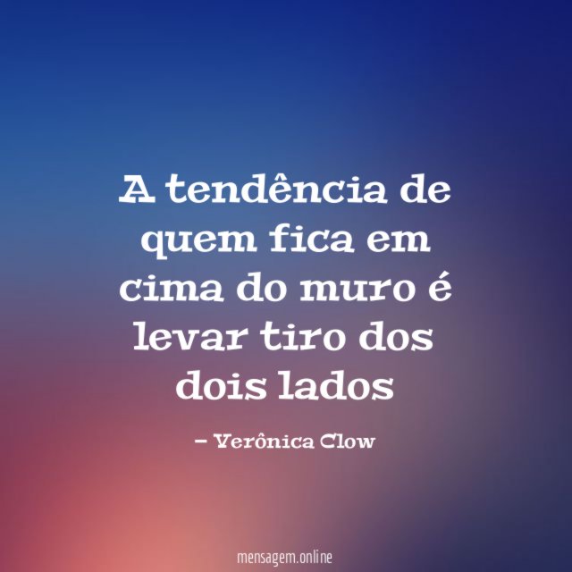 A tendência de quem fica em cima do