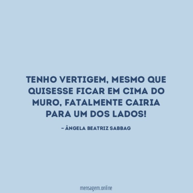 Tenho vertigem