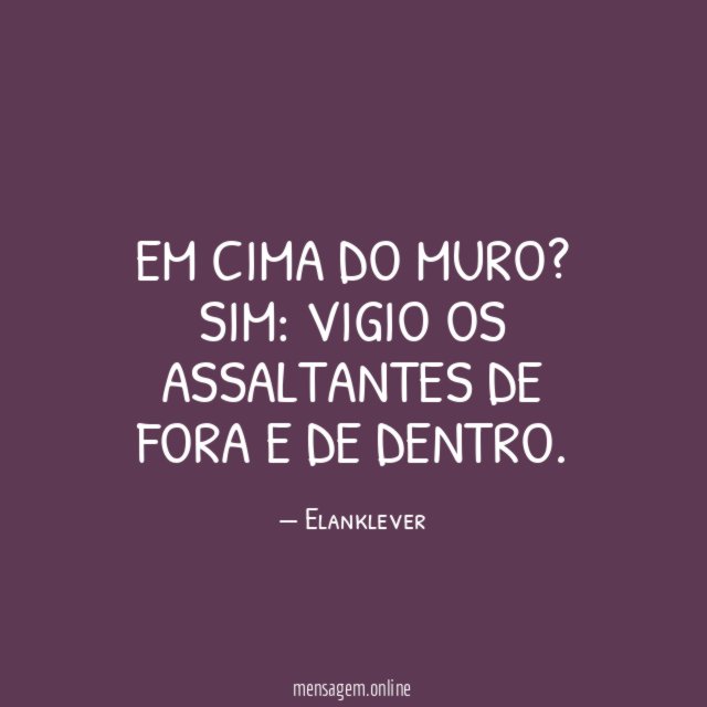 Em cima do muro