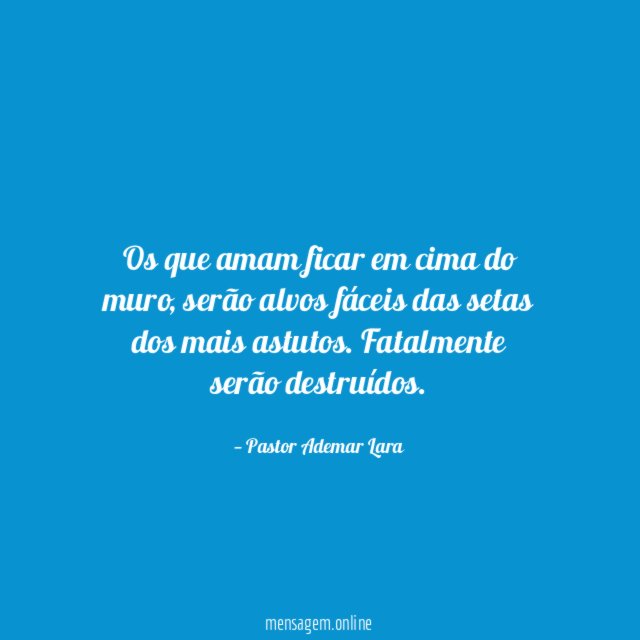 Os que amam ficar em cima do muro