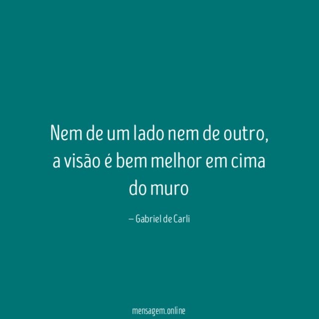 Nem de um lado nem de outro