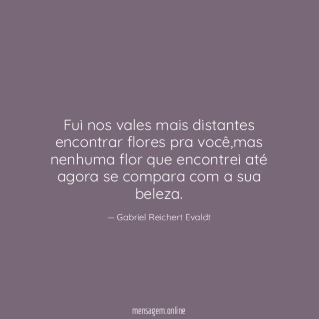 Fui nos vales mais distantes encontrar flores pra você