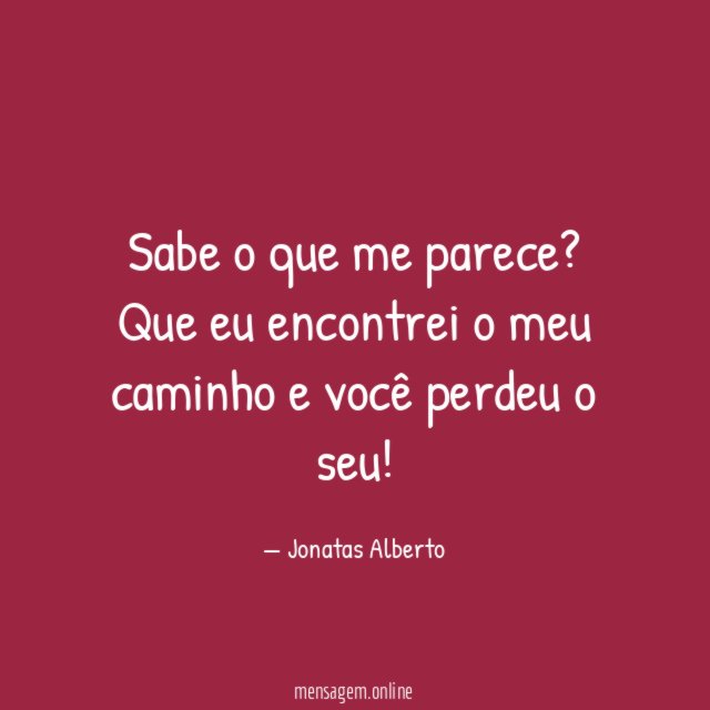 Sabe o que me parece