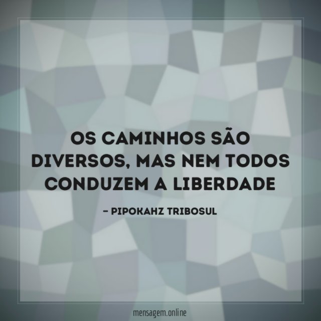 Os caminhos são diversos