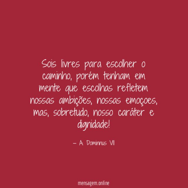Sois livres para escolher o caminho
