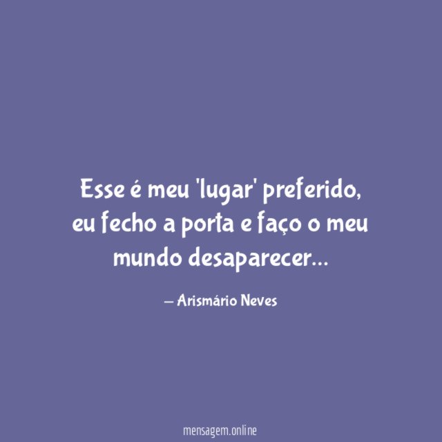 Esse é meu 'lugar' preferido