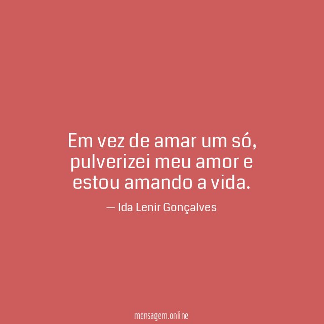 Em vez de amar um só